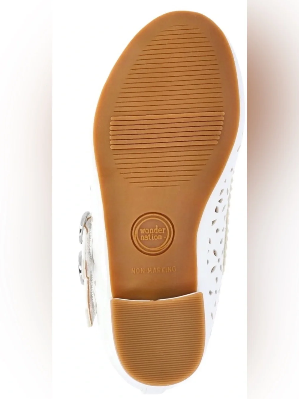 Wonder Nation Big Girls Double Strap Dress Shoes with Block Heel